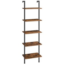 DIY Ladder Shelf - Rustic Brown Black