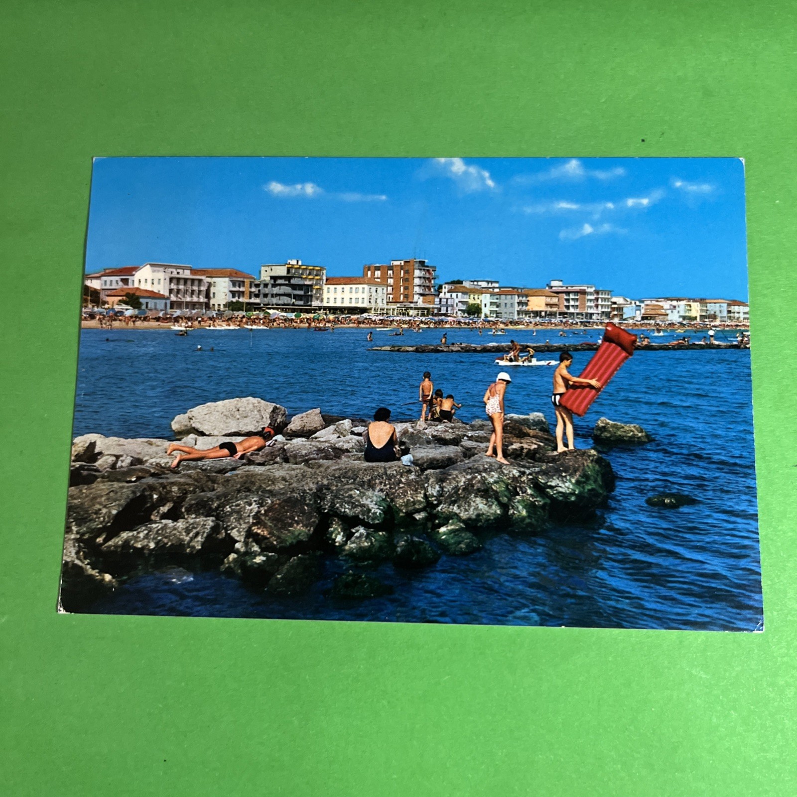 BELLARIA VEDUTA DAL MARE VIAGGIATA - CARTOLINA A COLORI - COLLEZIONE