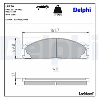 Delphi BremsbelÄGe Satz Vorderachse Passend FÜR Nissan NP300 Pathfinder Pick