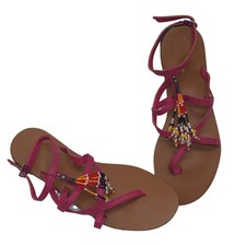 Women Shoe Boho Folk-Custom Artisanal Flat Slippers Breathable Comfortable