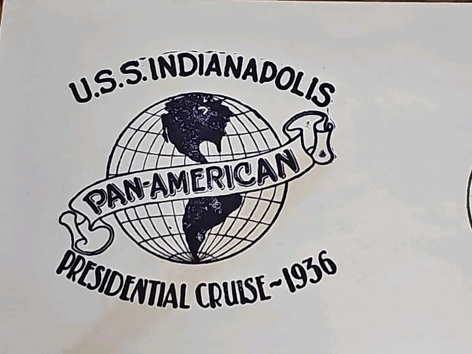 Gau C. Ng Cachet USS INDIANAPOLIS 1936 Presidential Cruise Naval Postal Cover - Image 4 of 4