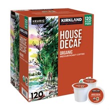 Kirkland Signature Coffee Organic House Decaf K-Cup 120 pods Exp: 09/27