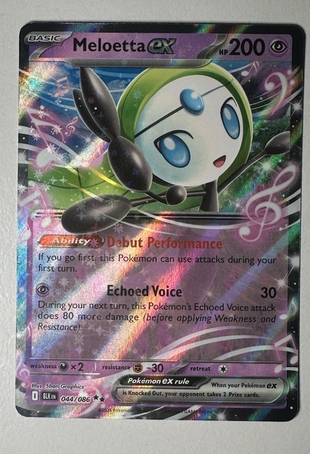 Meloetta Ex 44/86 Black Bolt NM TCG Pokemon 0104#261