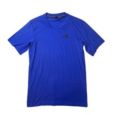 Adidas T-Shirt Mens XS Blue Aeroready Training Short Sleeve Performance Logo