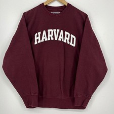 Champion Harvard University Reverse Weave Sweatshirt Maroon Mens Medium Vtg