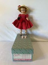 Vintage Madame Alexander Cissette 906 Doll Box Tagged Red Dress Shoes 1950s