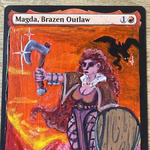 Magda, Brazen Outlaw, ALTERED Hand-Painted MTG Card. 1 of 1 commander, Magic - Picture 4 of 12