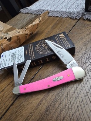 2025 Case XX Bubba Gum Pink Bone Lady Case Seahorse Whittler 22939