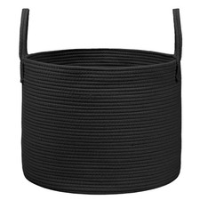 65L Extra Large Blanket Basket for Living Room - Woven Cotton Rope Laundry Ha...