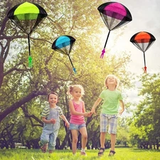 4Pack Tangle Free Throwing Toy Parachute Man with Large Parachutes! 4 Colors