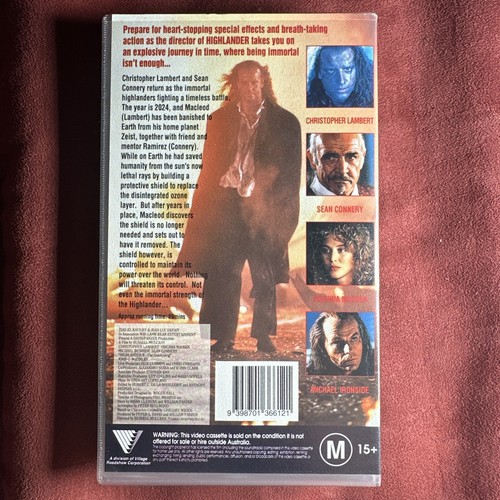Highlander II The Quickening (VHS, 1991) - Free Shipping! - Picture 2 of 3