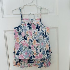 Abercrombie Kids Floral Smocked Tank  Ruffle Skirt - Pink, Blue, Green Sz 7/8