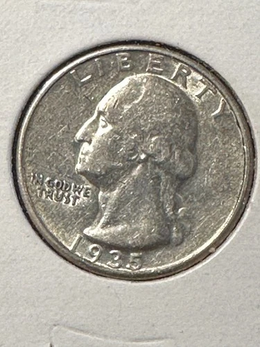 1935 washington quarter dollar silver US coin BU