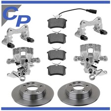 2 Bremssattel hinten für VW Sharan 7M 2 Halter 2 Bremsscheibe Bremsbelag Satz