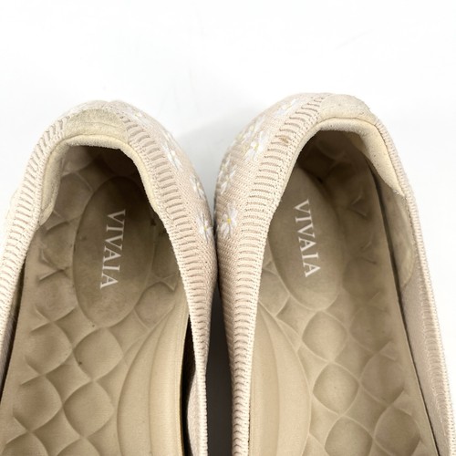 Vivaia Claire Ballerinas Schuhe Größe 8,5 EU 39,5 Beige Blumen Stretch Komfort - Bild 6 von 12