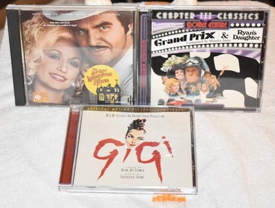 3x Classic Soundtracks The Best Little Whorehouse in Texas, Gigi, Grand Prix CDs
