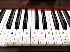 "Stickers para Teclado de Piano, Letras Grandes, Compatibles con 88/61/54/49/37