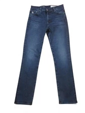 AG Jeans Mari Womens 28 Blue High Rise Slim Straight Stretch Denim Japan