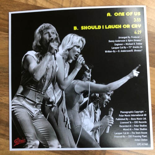 ABBA One of Us      Pop 45 7" Vinyl Single record with unique Sleeve - Picture 2 of 7