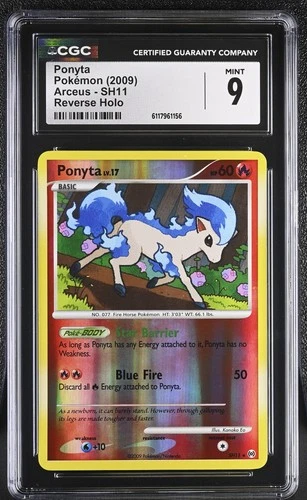 CGC 9 MINT Ponyta 2009 Arceus SH11 Reverse Holo Pokemon Card