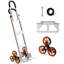 Uimoso Aluminum Stair Climbing Cart, 330 lbs , Foldable Trolley with 6 Wheels