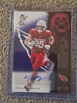 Topps Signature Class Trey McBride Cardinals Purple Auto 67/100 Football 2025