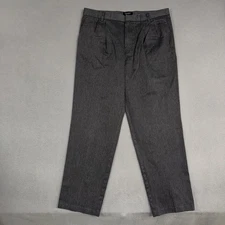 Dockers Khaki Pants Mens 38x34 Charcoal Gray Classic Fit D3 Pleated Cotton