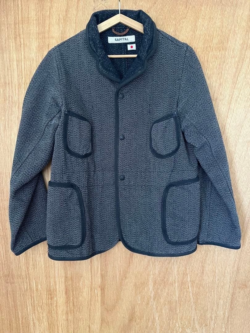 KAPITAL Brown Beach Cloth Jacket Wool Cotton Size S Vintage Good