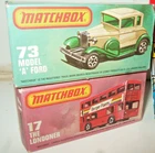 Matchbox 75 Series No 73 Superfast, Model A Ford & Free No 17 Londoner Bus