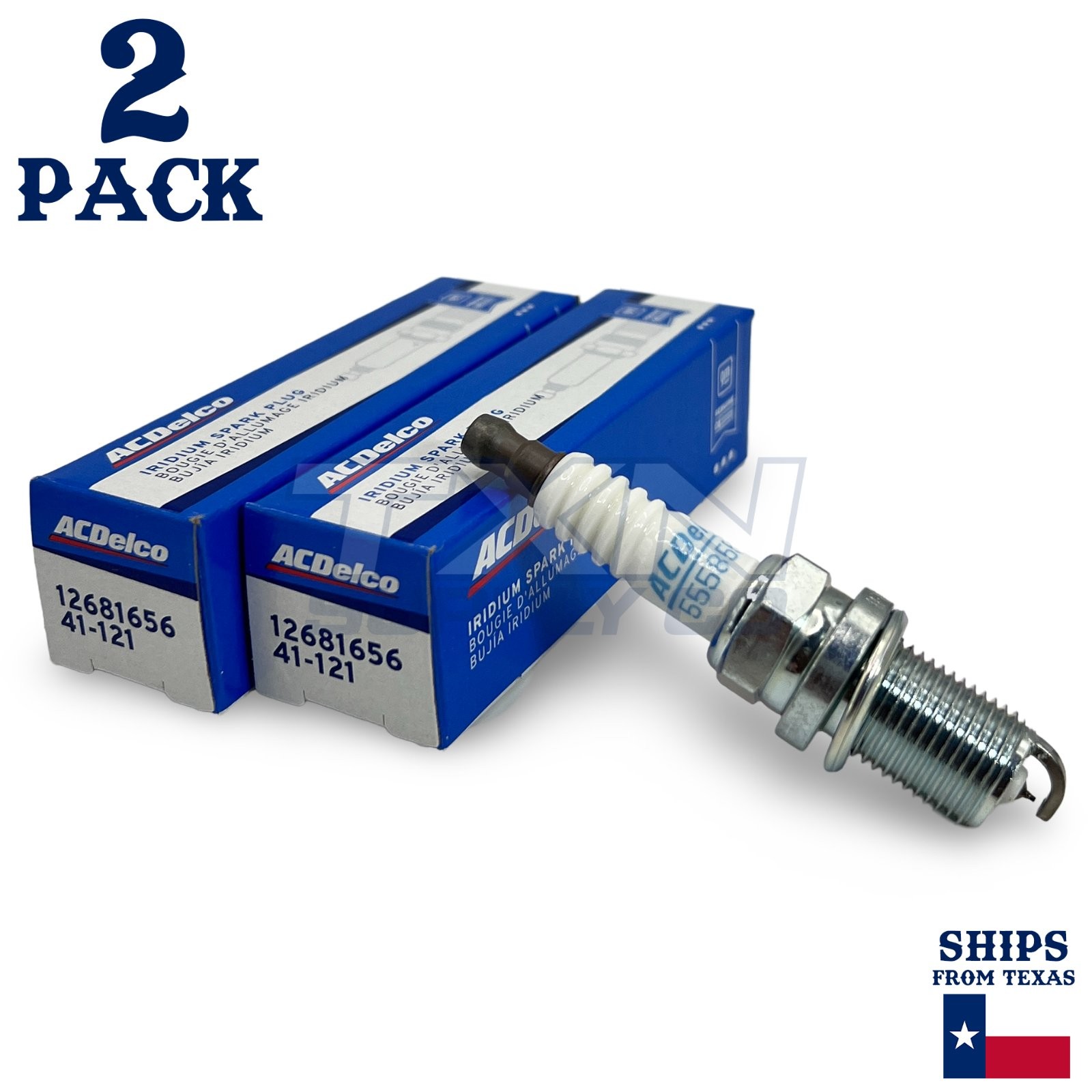 2 Pack Genuine GM ACDelco Iridium Spark Plugs 41-121