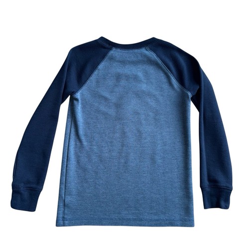 Star Wars Jumping Beans The Mandalorian Boys Long Sleeve Thermal Shirt Sz 7 Blue - Picture 2 of 3