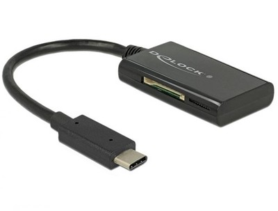 USB 3.1 Gen 1 Card Reader USB Type-C Stecker 4 Slots