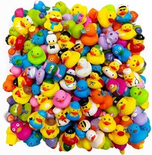 100-Pack Assorted Rubber Ducks for Jeep Ducking, Fun Bath Toys  Party Favors