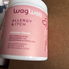 Allergy Itch Relief Chews for Dogs - Chicken Flavor, Plant-Based, 60 Count 