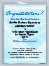 2025 Topps Midnight #RHS-YK Yanic Niederhäuser Rookie Horizon Signature Equinox