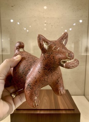 Aztec Xoloitzcuintli Clay Statue