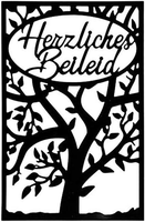 Stanzschablone, Herzliches Beileid, 9,5Cm X 14,5Cm, Passend FüR GäNgige Stanzmas