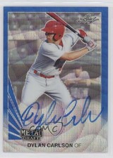 2019 Leaf Metal Draft 1990 Throwback Blue Wave 12/20 Dylan Carlson Auto o7m
