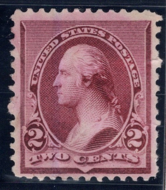 SC#219D, 1890--2 Cent George Washington, Mint, Light Hinge Glue, NG
