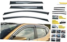 Compatible with 2017-2022 Rogue Sport 4pcs Smoke Tint with Chrome Trim Outside