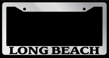 Chrome License Plate Frame Long Beach Auto Accessory 1532