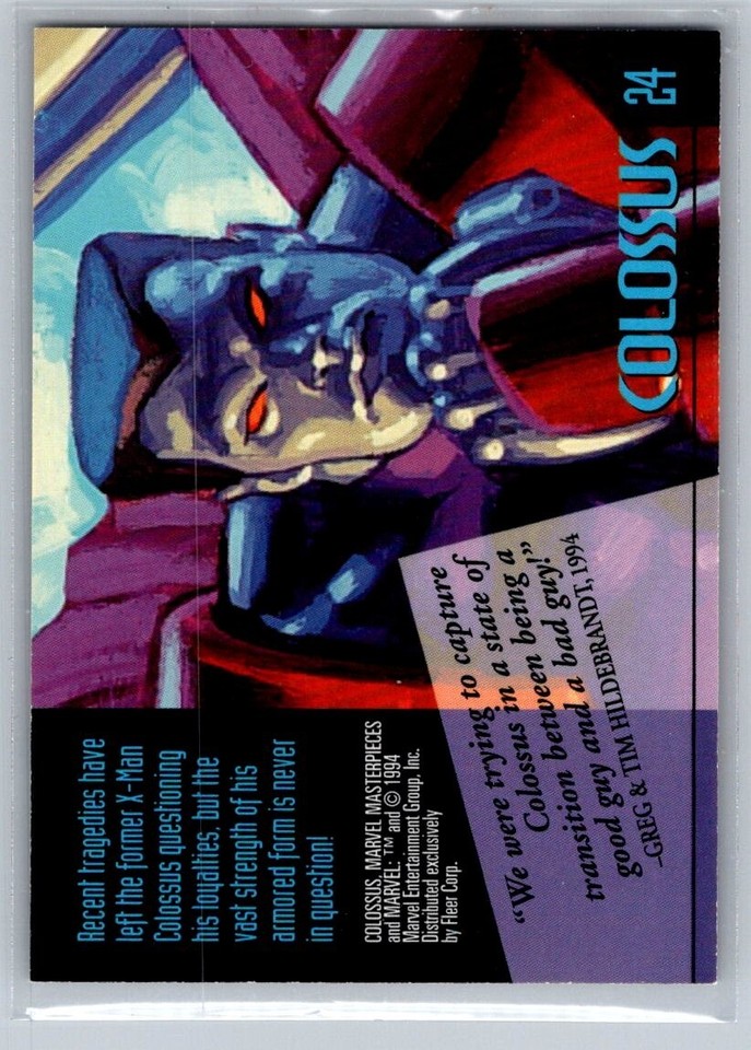 Colossus 1994 Marvel Masterpieces Fleer Card #24 | eBay