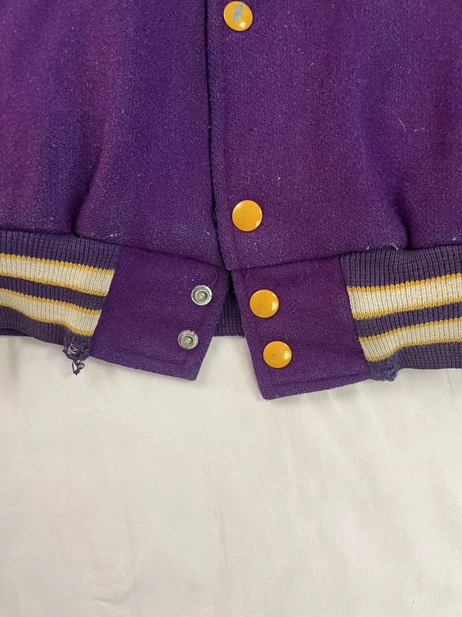 Vintage 90s Letterman Jacket Size M Purple Band Neff Varsity Vintage 90s Letterman Jacket Size M Purple Band Neff Varsity