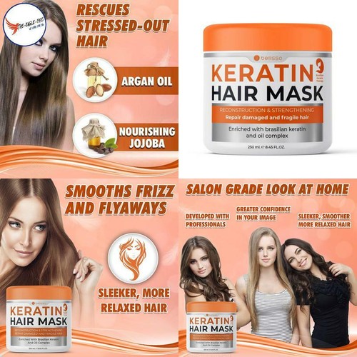 Tratamiento De Keratina En Crema Para Alisar El Cabello Hidrata Repara El  Pelo : | eBay