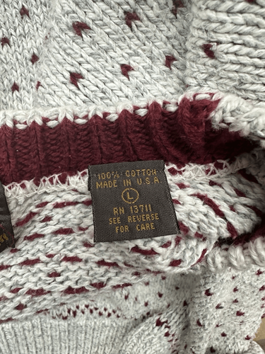 VTG Authentic Issue 90 Mens Sweater Size Large - L Gray Red checks hearts Cosby - Picture 3 of 6