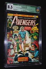 Avengers 123 CGC 8.5 DOUBLE COVER Ow to White Pages Value Stamp Missing