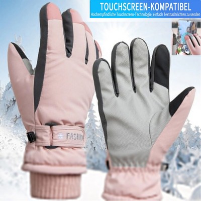 Damen Winter Handschuhe Touchscreen Thermo Warme Windproof Wasserdicht Rosa NEU