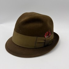Vintage Champ Fedora Hat  Feel The Felt  Kasmir Finish Brown Holiday 15/8 Pine