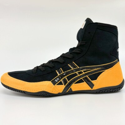 ASICS Wrestling Shoes 1083A001 Black x black yellow Successor to