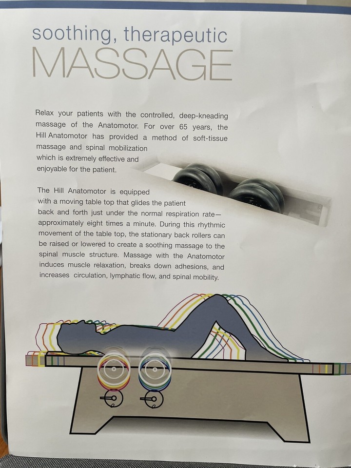 Hill Anatomotor Chiropractic Intersegmental Traction Massage Roller